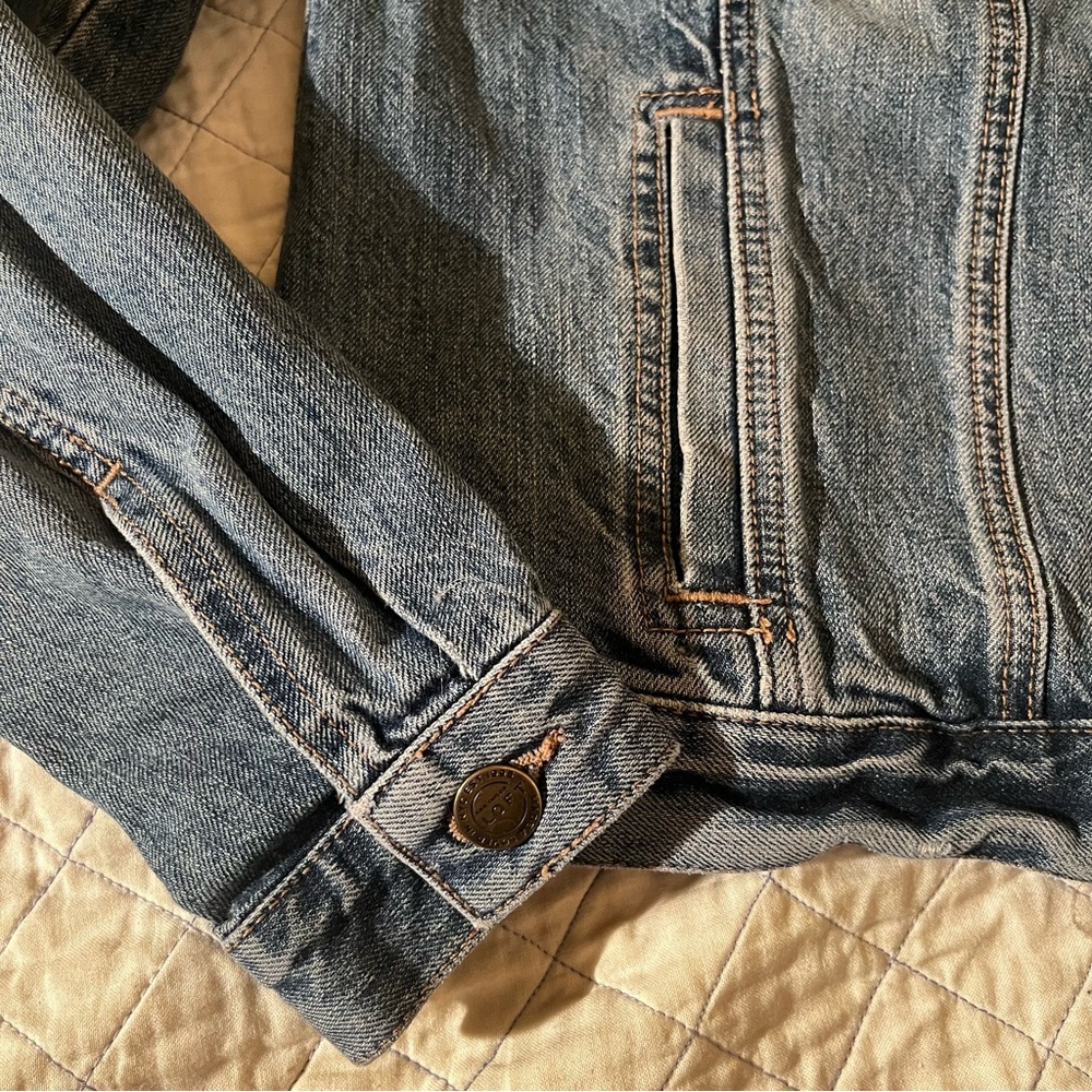 Loft Medium Wash Denim Jacket - S - image 3
